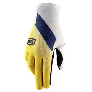 100% Handschuh Celium Gelb Blau Weiß