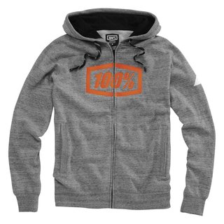 100% Zip Hoody Syndicate Grau/Orange